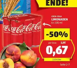 Hofer Coca Cola Limonaden Angebot