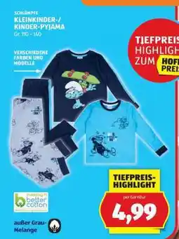 Hofer SCHLÜMPFE KLEINKINDER-/KINDER-PYJAMA Angebot