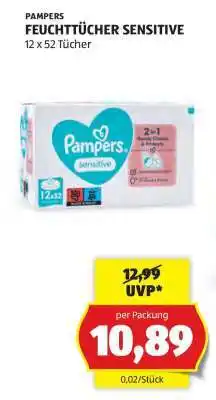 Hofer PAMPERS FEUCHTTÜCHER SENSITIVE Angebot