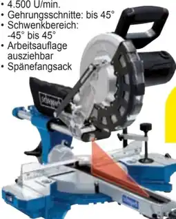 Zgonc Scheppach Zug-Kapp-Gehrungssäge HM254 Angebot