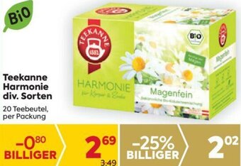 Billa Teekanne Harmonie Div. Sorten Angebot