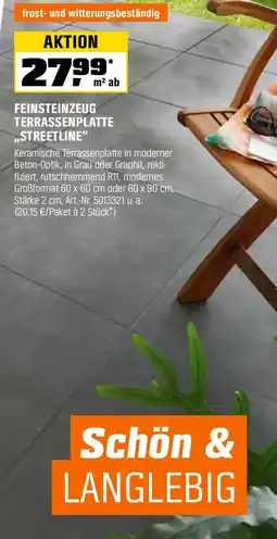 OBI Feinsteinzeug terrassenplatte „streetline" Angebot