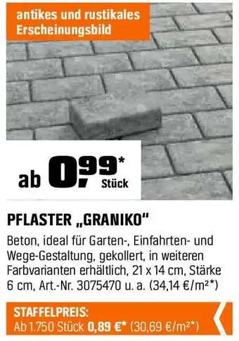 OBI Pflaster,,graniko Angebot