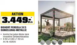 OBI Biohort pergola 3x3 dunkelgrau-metallic Angebot