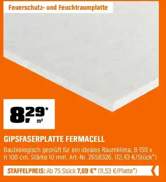 OBI Gipsfaserplatte fermacell Angebot