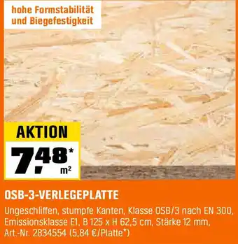 OBI Osb-3-verlegeplatte Angebot