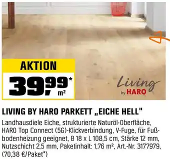 OBI Living by haro parkett,,eiche hell Angebot
