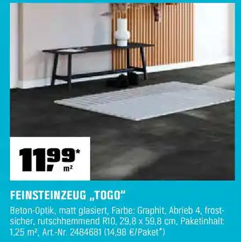 OBI Feinsteinzeug „togo" Angebot