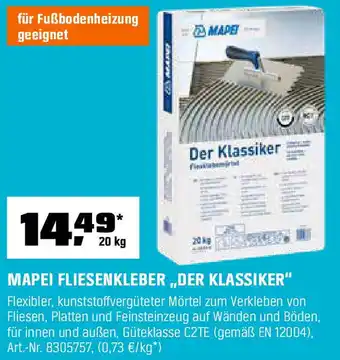OBI Mapei fliesenkleber „der klassiker" Angebot