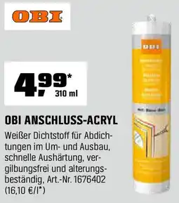 OBI Obi anschluss-acryl Angebot