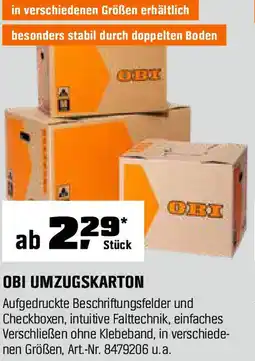 OBI Obi umzugskarton Angebot