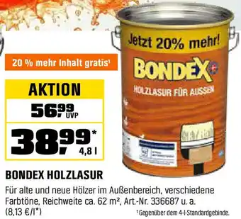 OBI Bondex holzlasur Angebot