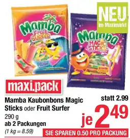 Maximarkt Storck Mamba Kaubonbon magic sticks Angebot