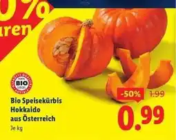 Lidl Bio Speisekürbis Hokkaido aus Österreich Angebot