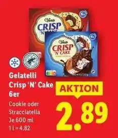 Lidl Gelatelli Crisp ‘N’ Cake 6er Angebot