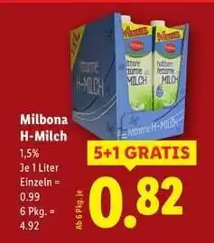 Lidl Milbona H-Milch Angebot