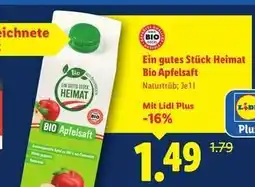 Lidl Ein gutes Stück Heimat Bio Apfelsaft Angebot
