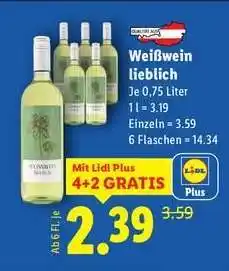 Lidl Weißwein Lieblich Angebot