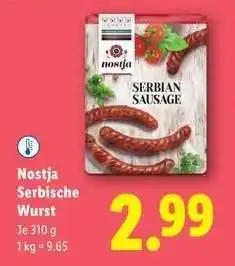Lidl Nostja Serbische Wurst Angebot