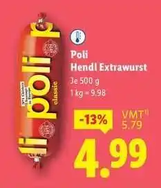 Lidl Poli Hendl Extrawurst Angebot