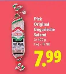 Lidl Pick Original ungarische Salami Angebot