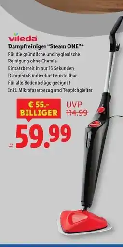 Lidl Vileda Dampfreiniger „Steam one“ Angebot