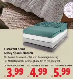 Lidl LIVARNO home Jersey Spannleintuch Angebot
