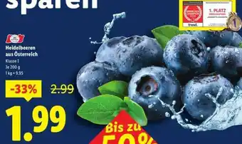 Lidl HEIDELBEEREN AUS ÖSTERREICH Angebot