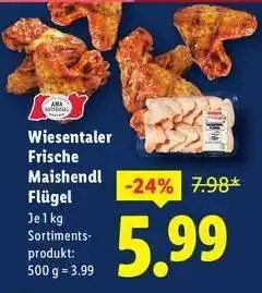 Lidl WIESENTALER Frische Maishendl Flügel Angebot
