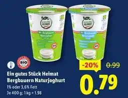 Lidl Ein gutes Stück Heimat Bergbauern Naturjoghurt Angebot
