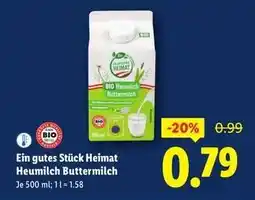 Lidl Ein gutes Stück Heimat Heumilch Buttermilch Angebot
