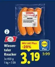Lidl WIESENTALER Knacker Angebot