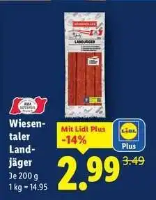 Lidl WIESENTALER Landjäger Angebot