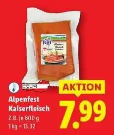 Lidl Alpenfest Kaiserfleisch Angebot