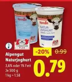 Lidl Alpengut Naturjoghurt Angebot