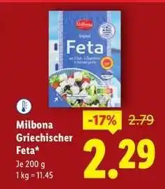 Lidl Milbona Griechischer Feta Angebot