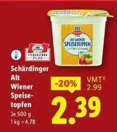 Lidl Schärdinger Alt Wiener Speisetopfen Angebot