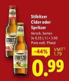 Lidl Stibitzer Cider oder Spritzer Angebot