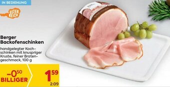 Billa Berger Backofenschinken 100g Angebot