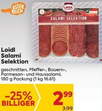 Billa Loidl Salami Selektion 180g Angebot