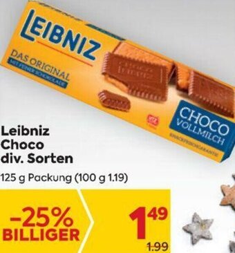 Billa Leibniz Choco Div. Sorten 125g Angebot