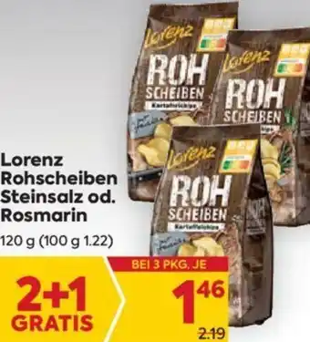 Billa Lorenz Rohscheiben Steinsalz Od. Rosmarin 120g Angebot