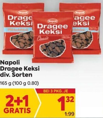 Billa Napoli Dragee Keksi Div. Sorten 165g Angebot