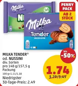 PENNY Milka Tender Milch Angebot
