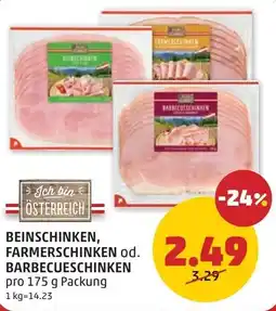 PENNY Beinschinken, farmerschinken od. barbecueschinken Angebot