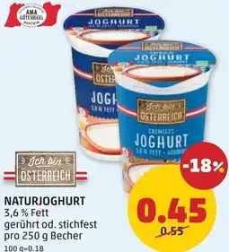 PENNY Ich bin Österreich Naturjoghurt Angebot