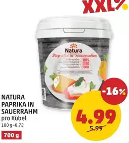 PENNY Natura Paprika in Sauerrahm Angebot