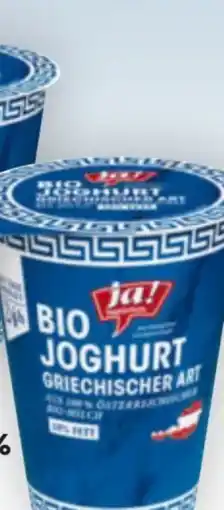 Billa ja!natürlich Bio Joghurt Angebot
