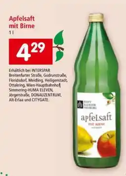 Interspar Apfelsaft mit Birne Angebot