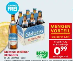 Interspar Edelweiss Weißbier alkoholfrei Angebot